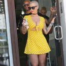Amber Rose in Yellow Dress – Out in Beverly Hills