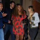 Serena Williams – With Caroline Wozniacki night out at Zero Bond in New York