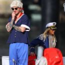 Carrie Bickmore – With Tommy Little seen on Sydney Harbour - 454 x 681