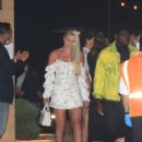 Lindsey Vonn – Leggy candids while out for dinner with P. K. Subban