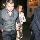 Tim Tebow And Demi-Leigh Nel-Peters Outside Egyptian Theatre In Hollywood - 450 x 600