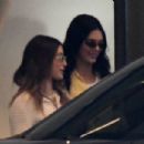 Kendall Jenner – With Hailey Bieber in jeans as they visit a friend’s home in Miami