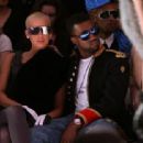 Amber Rose and Kanye West with guests attend Mercedes-Benz Fall 2009 Fashion Week at Bryant Park in New York City - February 18, 2009 - 454 x 313