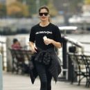 Jill Hennessy – Jogging at a park in New York - 454 x 678