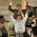 Rowan Atkinson as Mr. Bean and Max Baldry as Stepan in Universal Pictures&#39; Mr. Bean&#39;s Holiday - 2007.