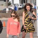 Annalyne Mccord and Jessica Stroup: on the set of 90210 in LA