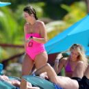 Lydia Bright – With her sister Romana on the beach in Barbados - 454 x 576
