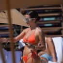 Malu Trevejo – In an orange bikini in Miami Beach - 454 x 302