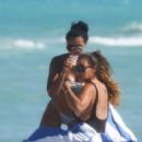 Evelyn Lozada and Shaniece Hairston – Spotted on the beach in Miami