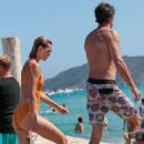 Arizona Muse – In a swimsuit at Club 55 in Saint Tropez - 454 x 681