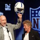 Roger Daltrey and Pete Townshend of The Who perform for members of the media during the Bridgestone Half Time Show Press Conference held at the Fort Lauderdale Convention Center as part of media week for Super Bowl XLIV on February 4, 2010 - 454 x 303