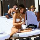 Jocelyn Chew – In white bikini on the beach in Miami - 454 x 323
