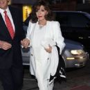 Joan Collins – Seen in an all white ensemble at Craig’s for dinner in West Hollywood - 454 x 681
