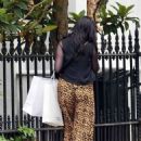 Daisy Lowe – In a animal print pants out in North London - 454 x 612