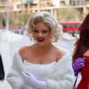 Emily Atack – Dressed as Marilyn Monroe arriving at Keith Lemon’s birthday Party - 454 x 652