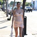 Nicole Williams – Seen in a mini dress as she arrives at FWRDin Los Angeles - 454 x 681