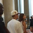 Hailey Bieber – Seen at the Accademia Gallery in Florence - 454 x 1009