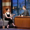 Felicity Jones at 'Late Night with Seth Meyers' (January 2015)