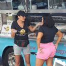 Golnesa Gharachedaghi – With Mercedes Javid on the set of Shahs of Sunset on Robertson Blvd - 454 x 681
