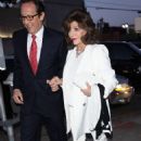 Joan Collins – Seen in an all white ensemble at Craig’s for dinner in West Hollywood - 454 x 681