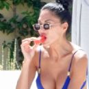 Nicole Scherzinger – Photographed in nice blue bikini in Sardinia
