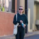 Olivia Wilde – In black leggings stepping out in Los Angeles