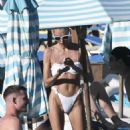 Alina Baikova – In a white bikini in Mykonos - 454 x 681