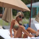 Melissa Castagnoli in Beige Bikini at the beach in Miami