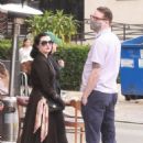 Dita Von Teese &#8211; Seen at Little Dom&#8217;s in Los Feliz with a male friend
