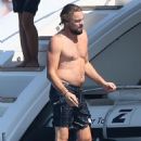 Leonardo DiCaprio Hangs Out Shirtless with Girlfriend Toni Garrn for Relaxing Yacht Afternoon (July 24)