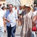 Amanda Lear and Bernard Montiel Leaves Le Senequier in Saint Tropez - 454 x 681