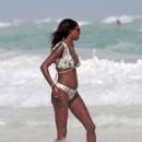 Layla Powell in Bikini on the beach in Tulum