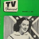 Rebel Randall - TV Forecast Magazine Cover [United States] (14 January 1950)