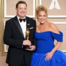 Brendan Fraser and Jeanne Moore - The 95th Annual Academy Awards - Press Room (2023)