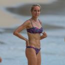 Kristen Pazik – In a floral bikini on the beach at Sandy Lane Hotel in Barbados - 454 x 549