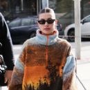 Hailey Bieber – Exiting the Great White restaurant in West Hollywood