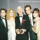 The Cast of "Beverly Hills 90210" at The 18th Annual People's Choice Awards collecting the  lifetime achievement award