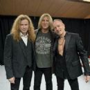 Dave Mustaine with Joe Elliott and Phil Collen