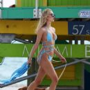Kimberley Garner – In a baby blue bikini on Miami Beach - 454 x 641