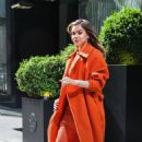 Hailee Steinfeld – Photographed in orange ensemble in New York - 454 x 756
