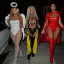 Anna Vakili – with her sister Mandi and pal Jemma Lucy attend a Halloween party - 454 x 486
