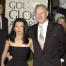 Betsy Arakawa and Gene Hackman at the 60th annual golden globe awards