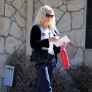 Jordyn Blum in a white tee with jeans Out and About in Los Angeles - 454 x 622