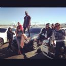 Blac Chyna, Tyga, Kim Kardashian, Kanye West, Kourtney Kardashian, Robin, and Jonathan Cheban Headed to Vegas - October 25, 2013
