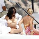 Michelle Rodriguez – With Raffaella Zardo on Gianluca Vacchi yacht ‘Genie of the Lamp’ in Sardinia