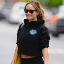 Olivia Wilde – In a black leggings and Adidas sneakers at Tracy Anderson Gym