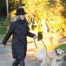 Diane Keaton &#8211; Seen walking her dog in Brentwood