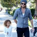 Gabriel Aubry continues to bond with Nahla and takes her to look at pet fish... as custody battle with ex Halle Berry rages on - 454 x 736