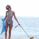 Kimberley Garner – In a baby blue bikini on Miami Beach - 454 x 639