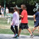 Allegra Versace – Walking with a mystery man at the Montanelli park in Milan - 454 x 528